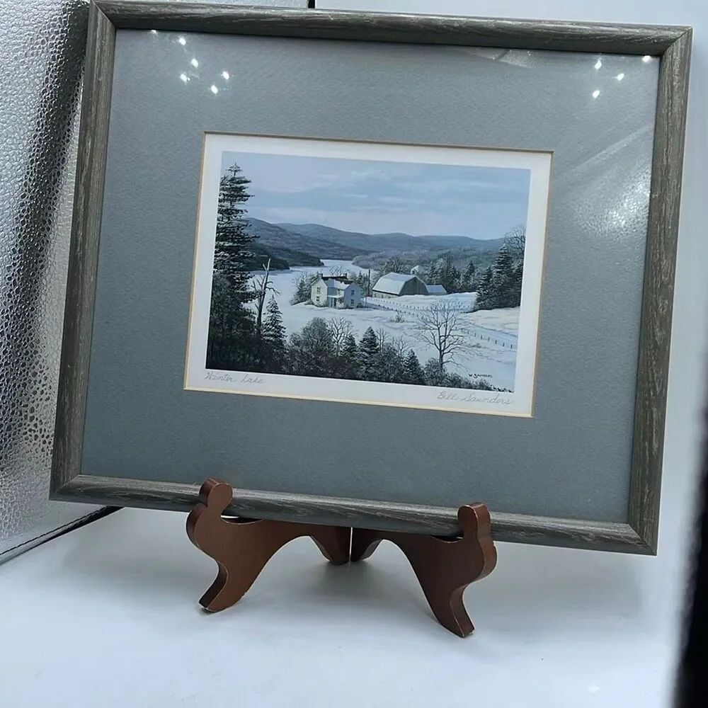 Bill Saunders “ Winter Lake” signed limited edition Canadian artist.
